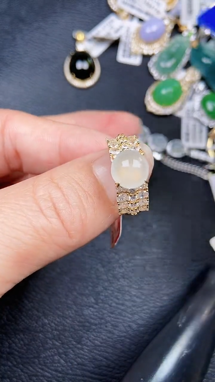 颈饰银S925镶嵌翡翠0555