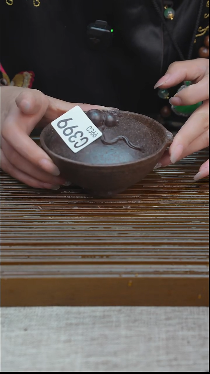 花*纯手工粗陶茶具每一只不一样