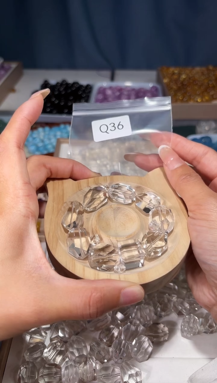 未镶嵌手串水晶L***?Q36白水晶随形手串拍10