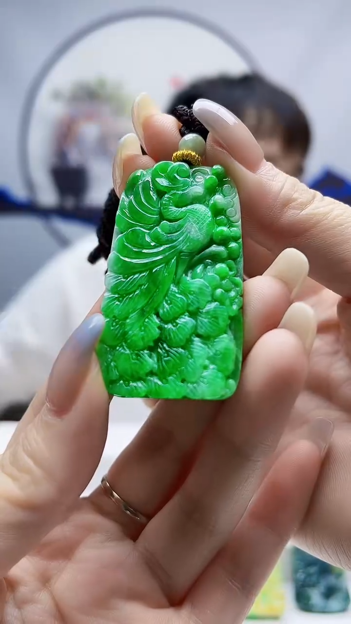 未镶嵌定制翡翠毛货-挂件107