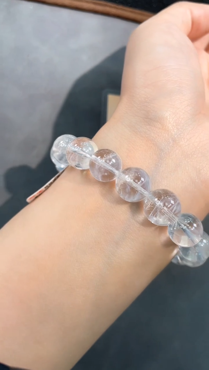 【闪购商品】水晶手链未镶嵌110号白水单圈12mm