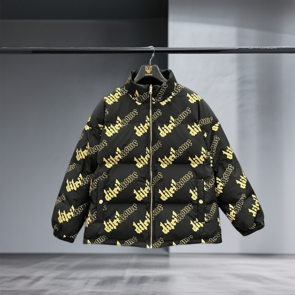 DILEI/帝垒直播49号 秋冬外套印花两面穿M214YF6806立领羽绒服