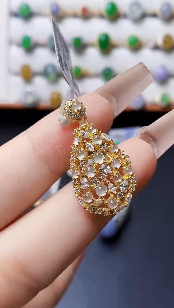 银S925镶嵌戒指翡翠1529