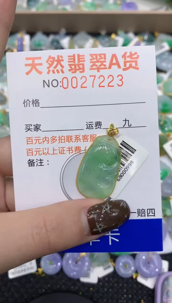 【闪购商品】翡翠颈饰18K金镶嵌1111111111