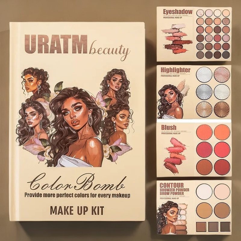 kitap yanying pan 珠光哑光眼唇彩高光腮红修容多功能眼影盘