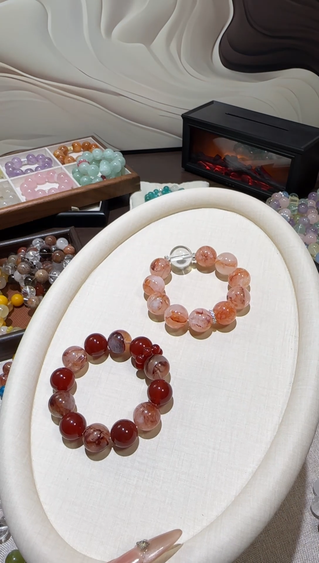 未镶嵌手串水晶红