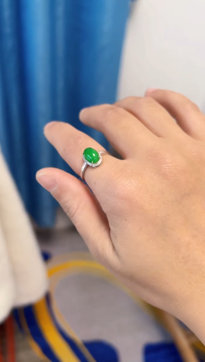 【闪购商品】定制翡翠18K金镶嵌3500元