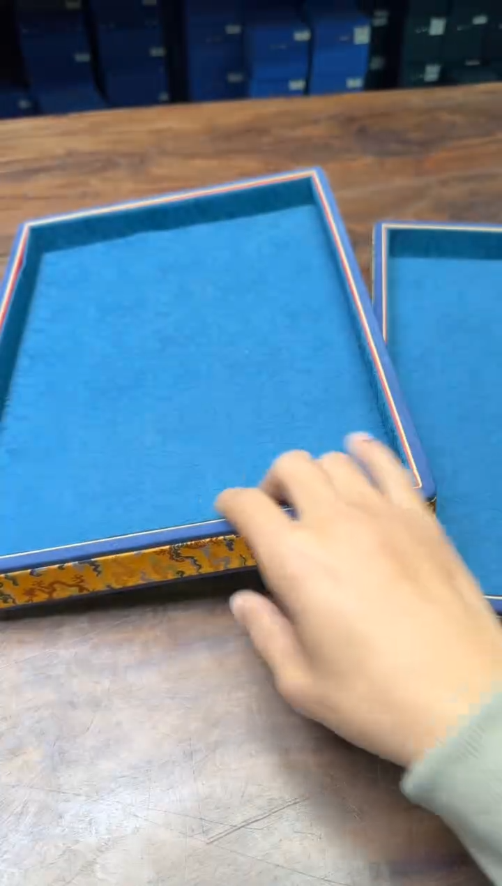 起*风七彩祥云龙纹真丝宋锦布托盘