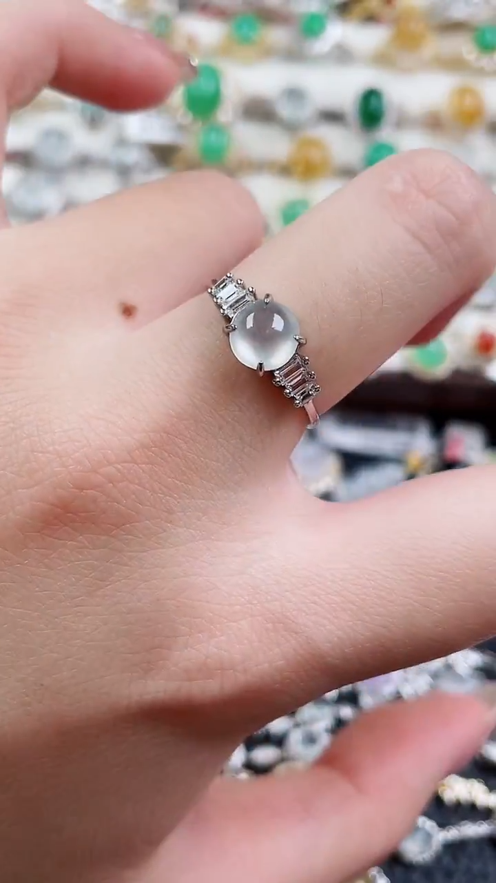 银S925镶嵌戒指翡翠99