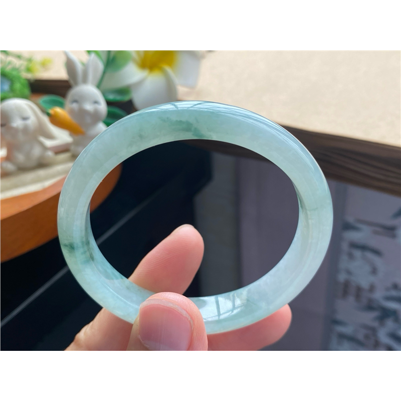 929期8667号53-47.8-11.1-7！贵妃！适合正圈51的戴天然翡翠手镯
