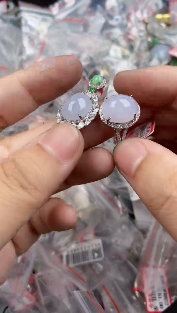 银S925镶嵌戒指翡翠1616   10