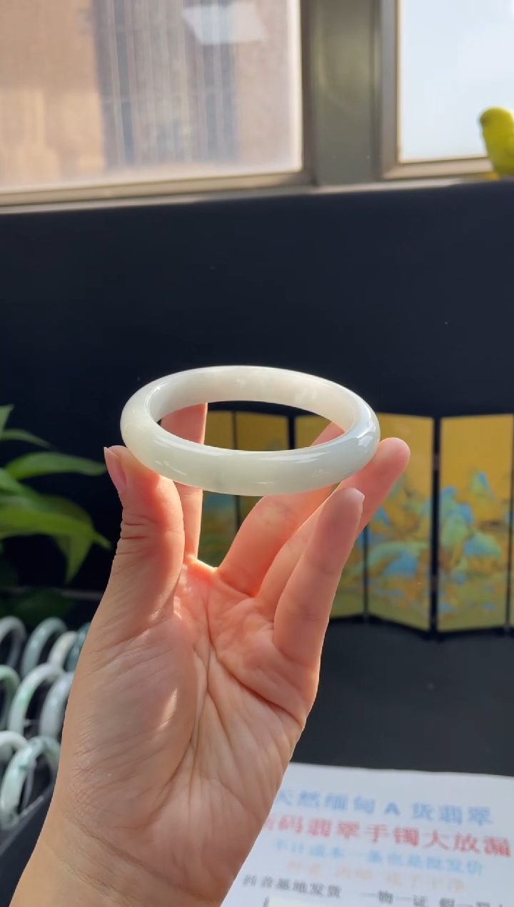 未镶嵌手镯翡翠05#天然缅甸A货翡翠手镯59-60圈口