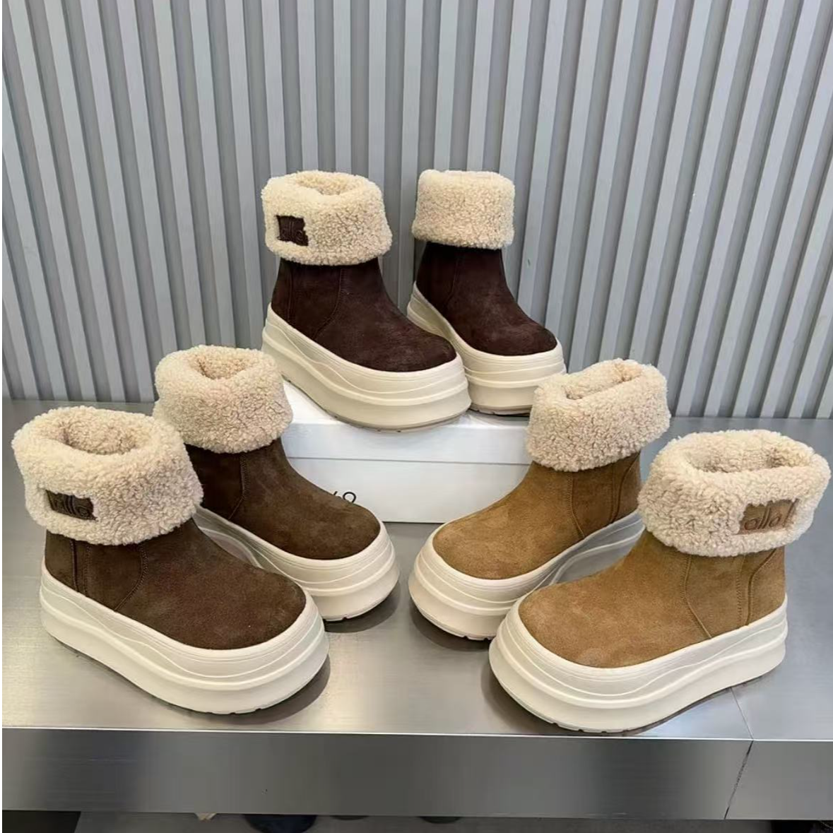 【TT】厚底雪地靴女2025新款冬季加绒加厚保暖棉鞋增高马丁靴潮