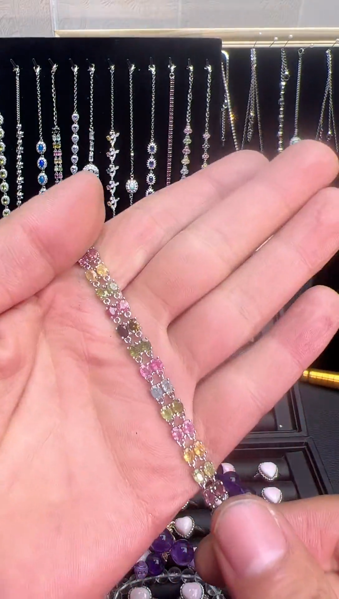 【闪购商品】碧玺手链银S925镶嵌0000