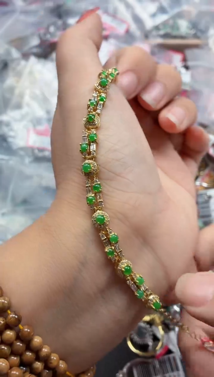 银S925镶嵌戒指翡翠天然A货缅甸翡翠