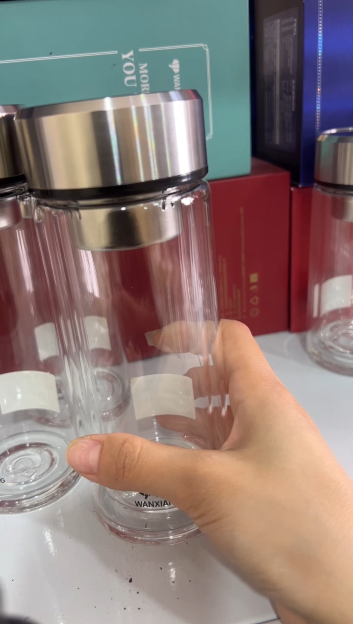 【闪购商品】万象双层340ml高硼硅茶杯