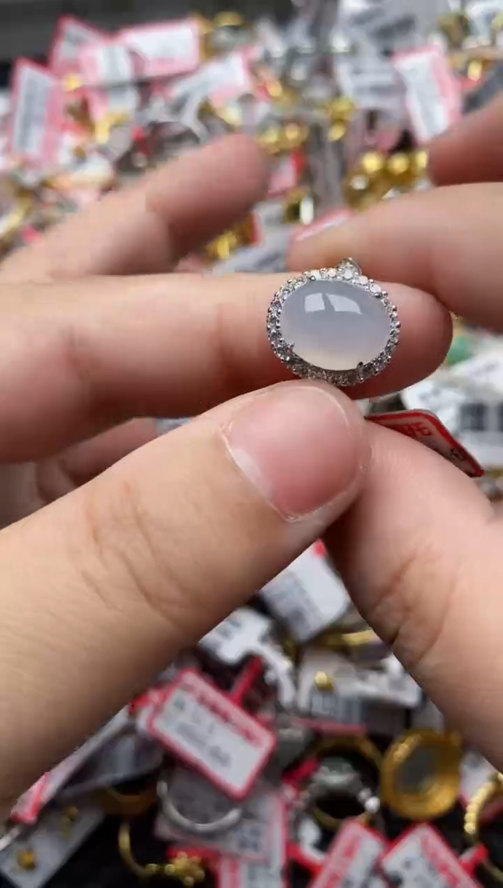 【闪购商品】翡翠戒指银S925镶嵌55555---1