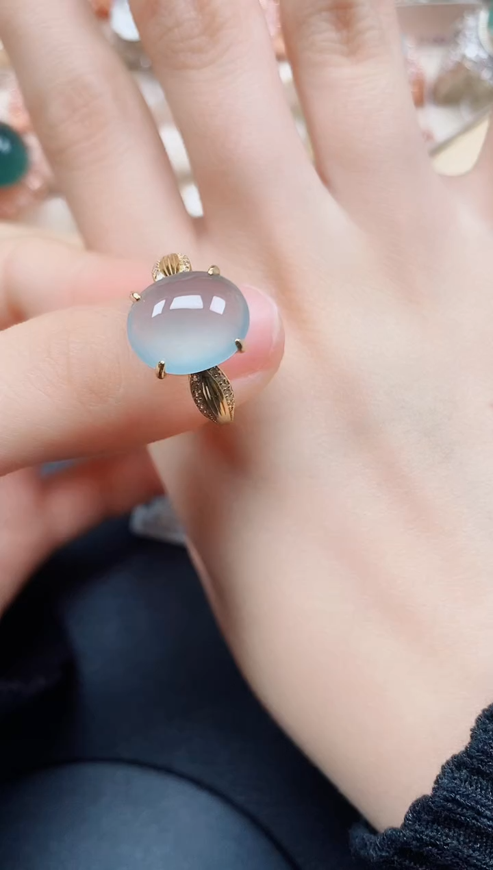 【闪购商品】翡翠戒指银S925镶嵌翡翠