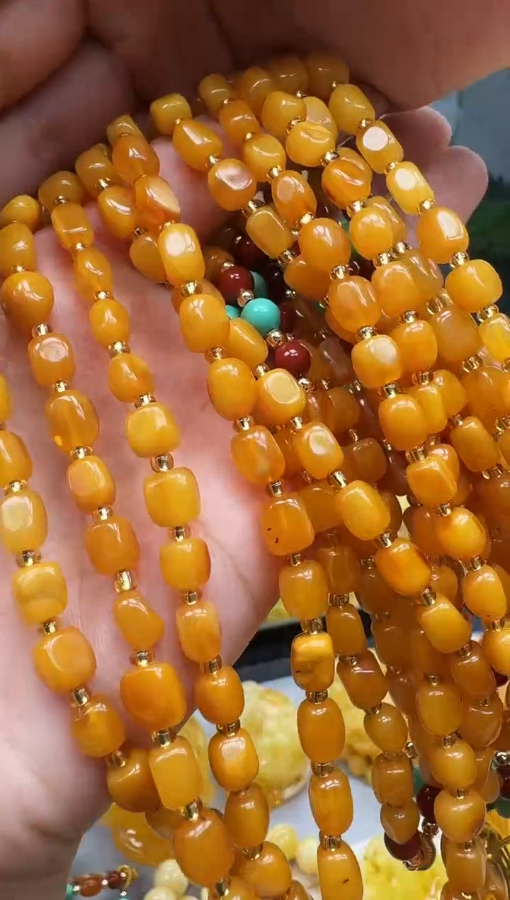 【闪购商品】琥珀裸石未镶嵌配链   多样性发一