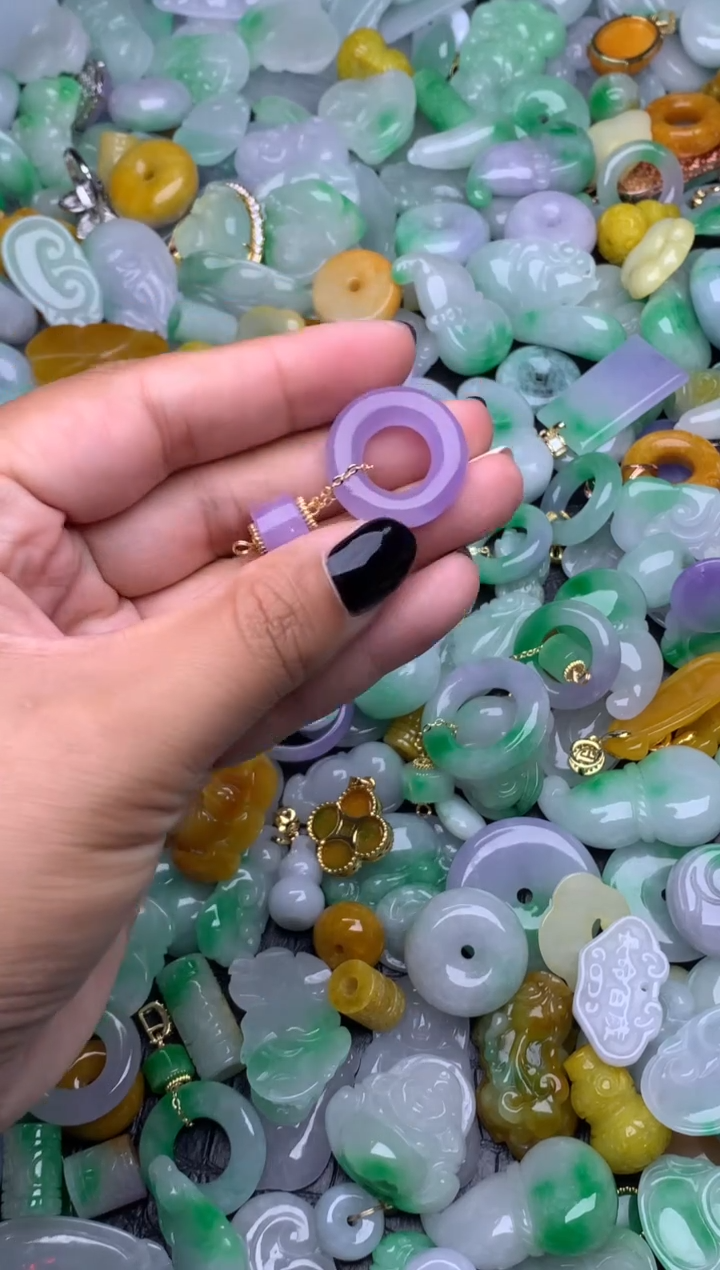 翡翠未镶嵌颈饰天然缅甸翡翠吊坠