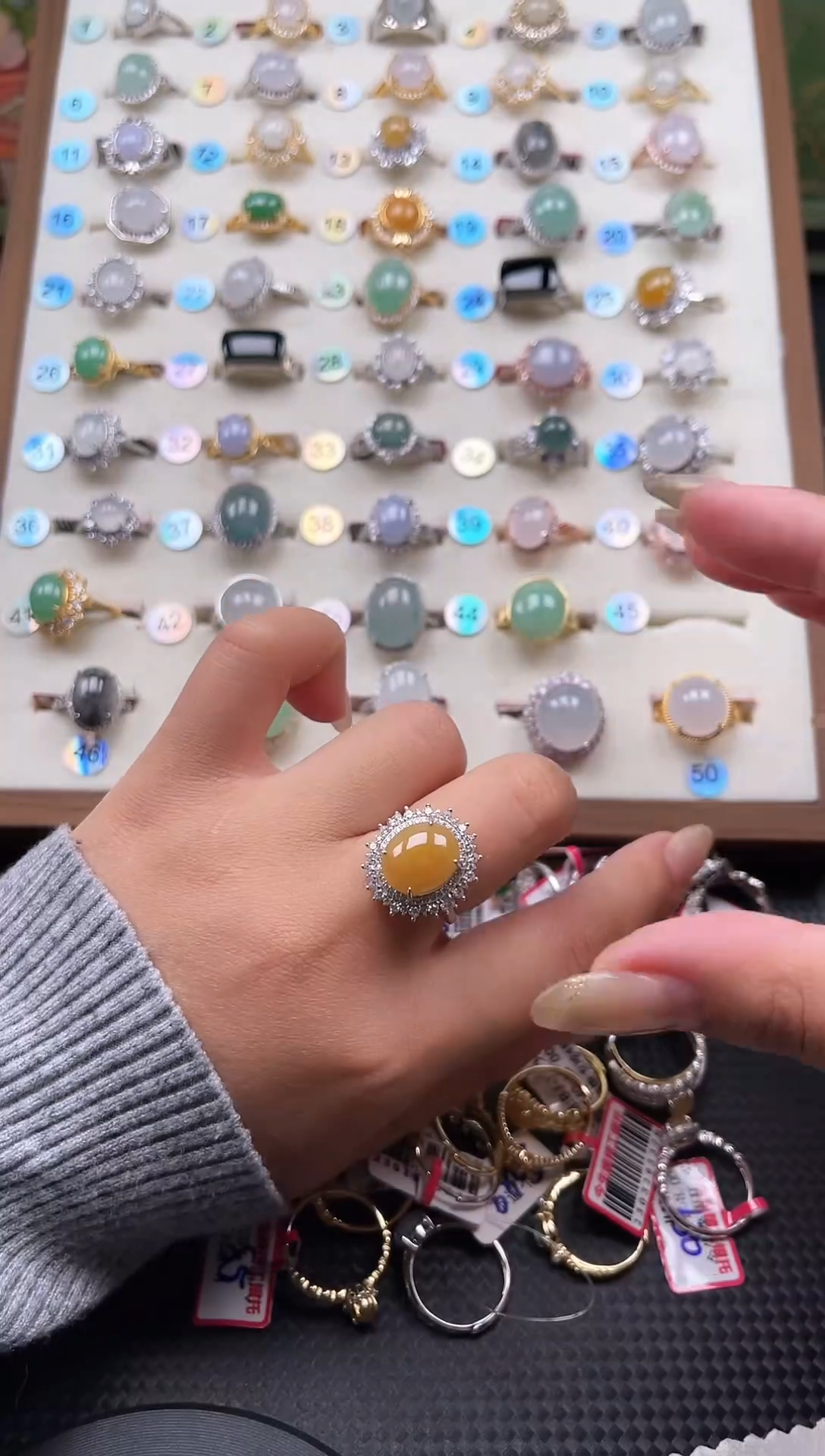 【闪购商品】翡翠戒指银S925镶嵌天然A货翡翠戒指