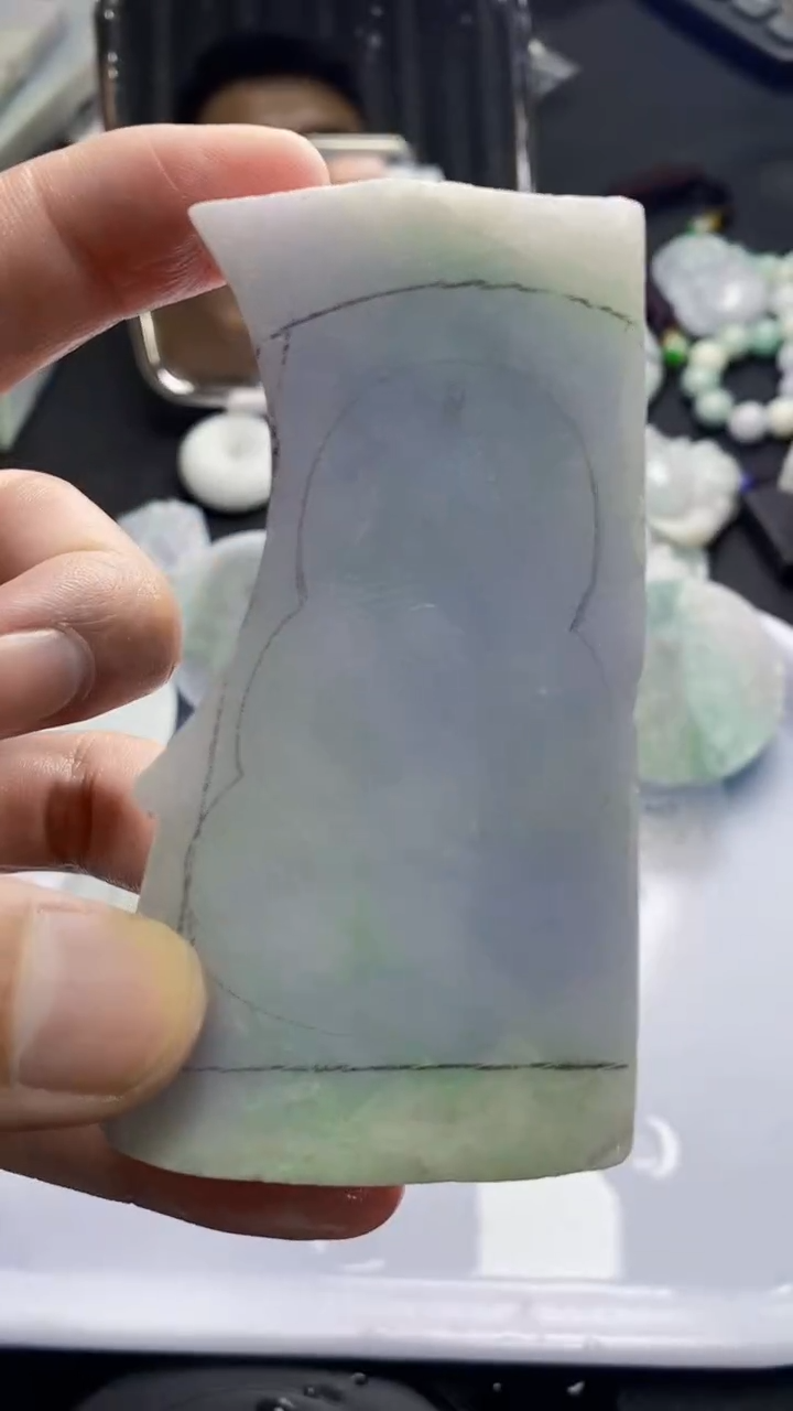 裸石翡翠天然缅甸A货【海】015