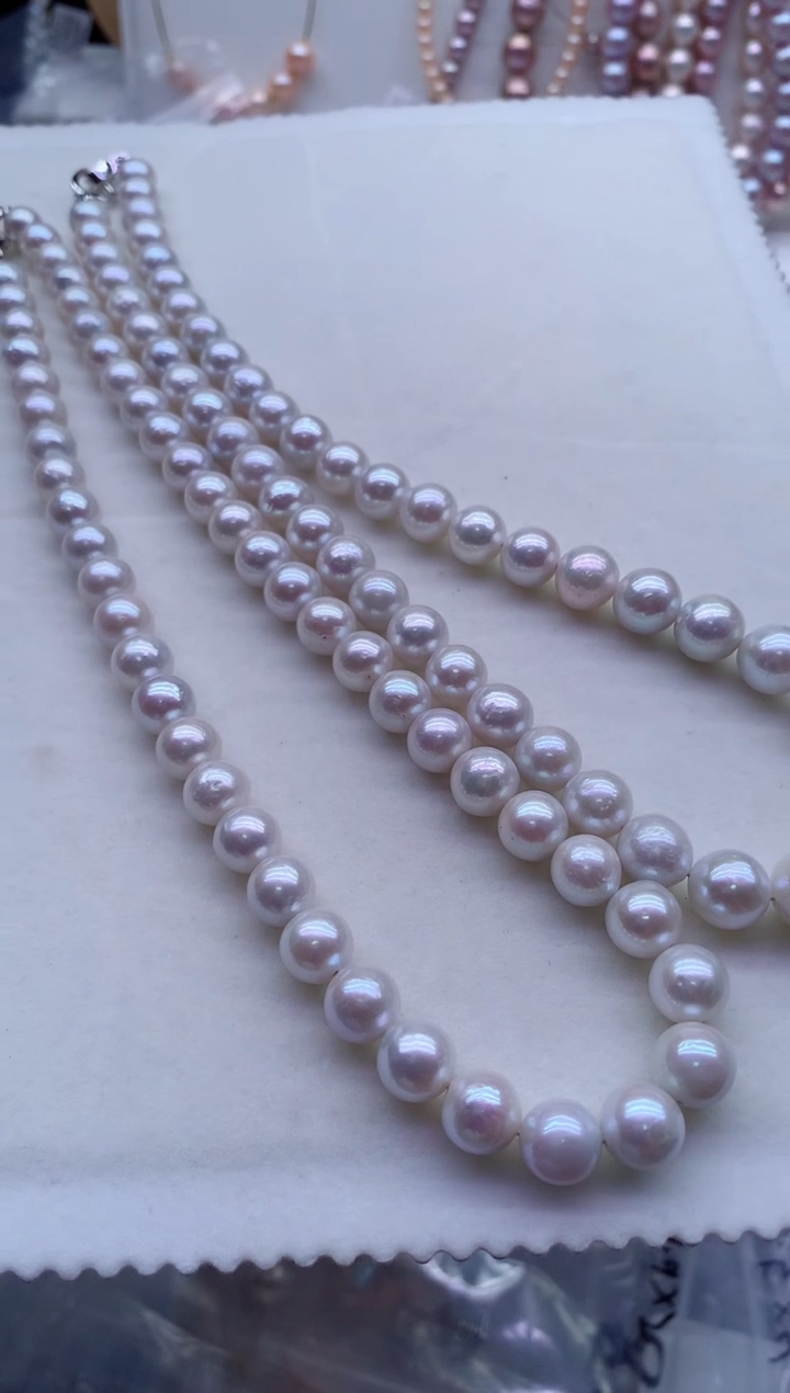 淡水珍珠银S925镶嵌项链多样性发其一，非无暇