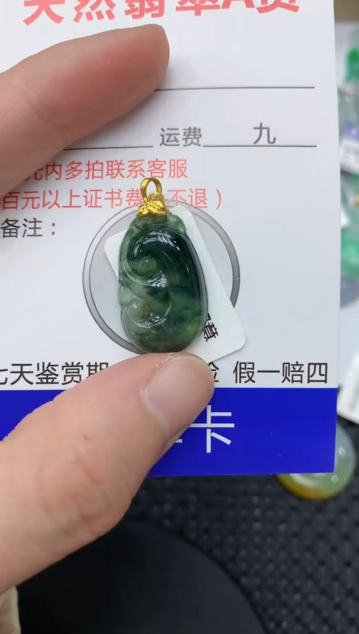 【闪购商品】翡翠颈饰18K金镶嵌11111111111