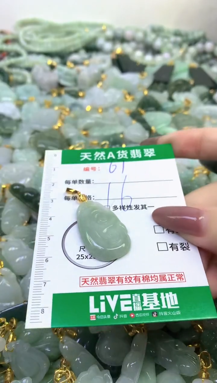 颈饰未镶嵌翡翠纯天然缅甸A货翡翠