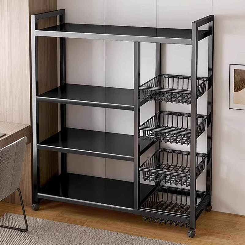 居厨厨厨房置物架落地多层蔬菜收纳架微波炉置物架多功能储物架子