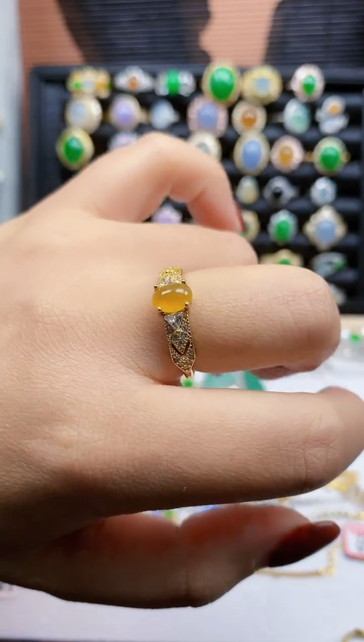 银S925镶嵌戒指翡翠191