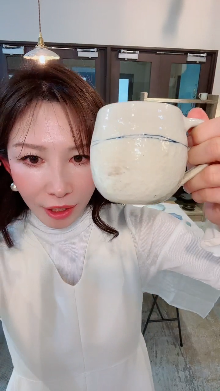 【闪购商品】杯【预售】粉引蓝线大肚马克*1个