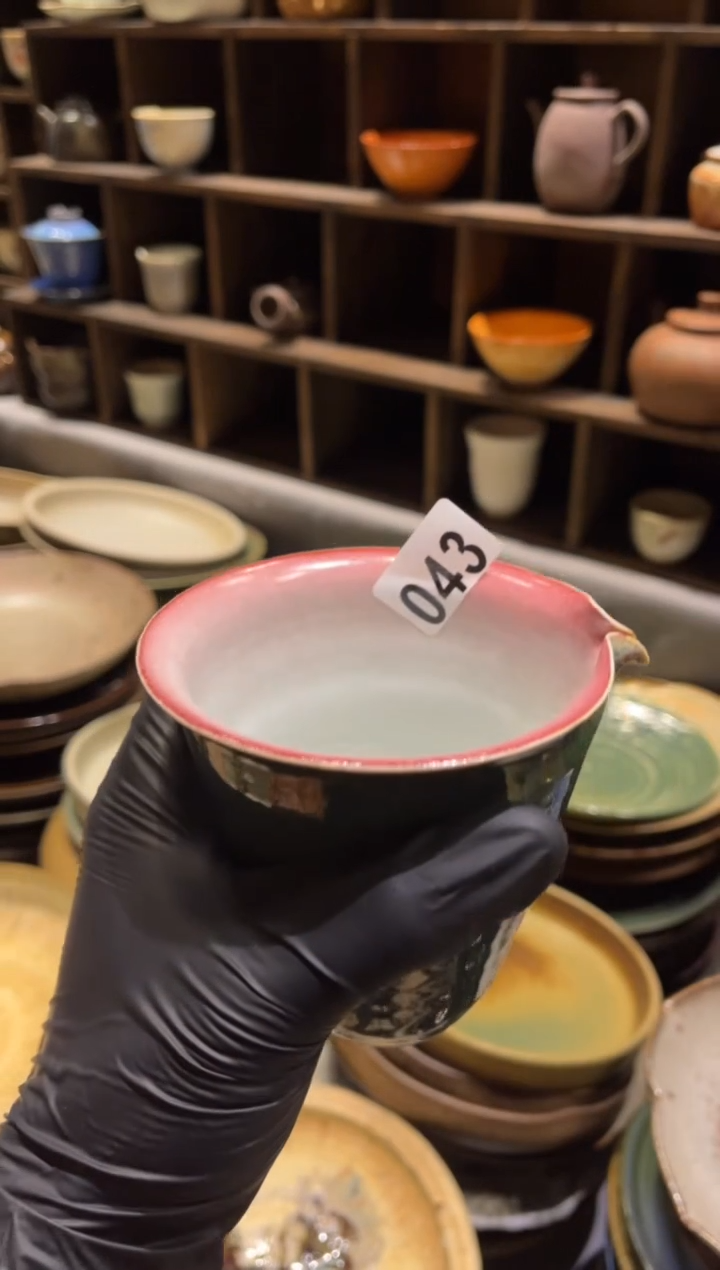【闪购商品】瓷片43 窑变绿公道杯1个