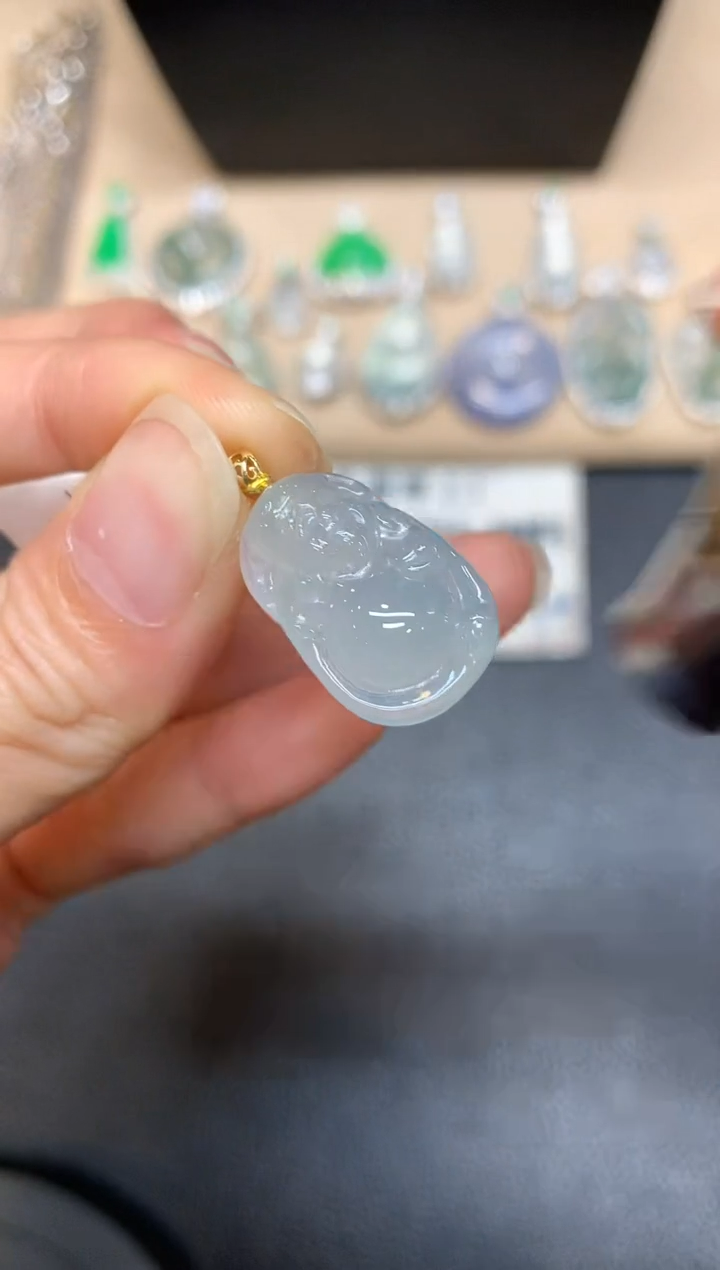 【闪购商品】翡翠颈饰18K金镶嵌）无服务费