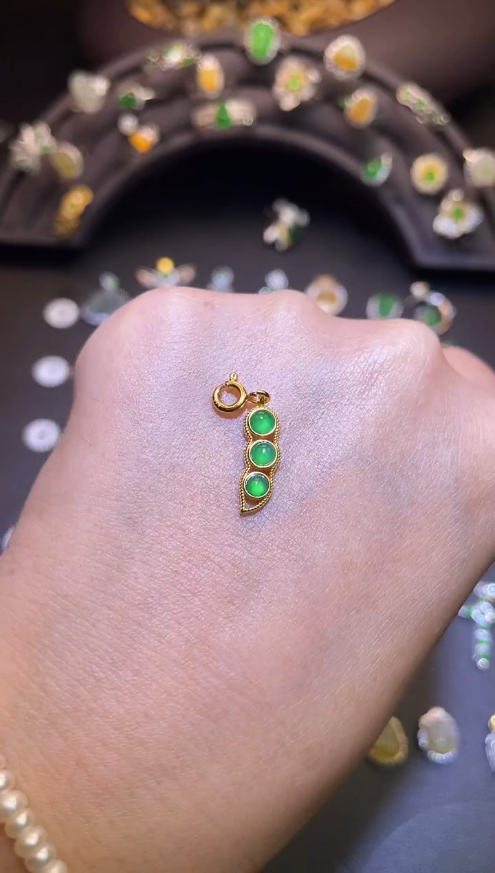 吊坠(不含链)银S925镶嵌翡翠1