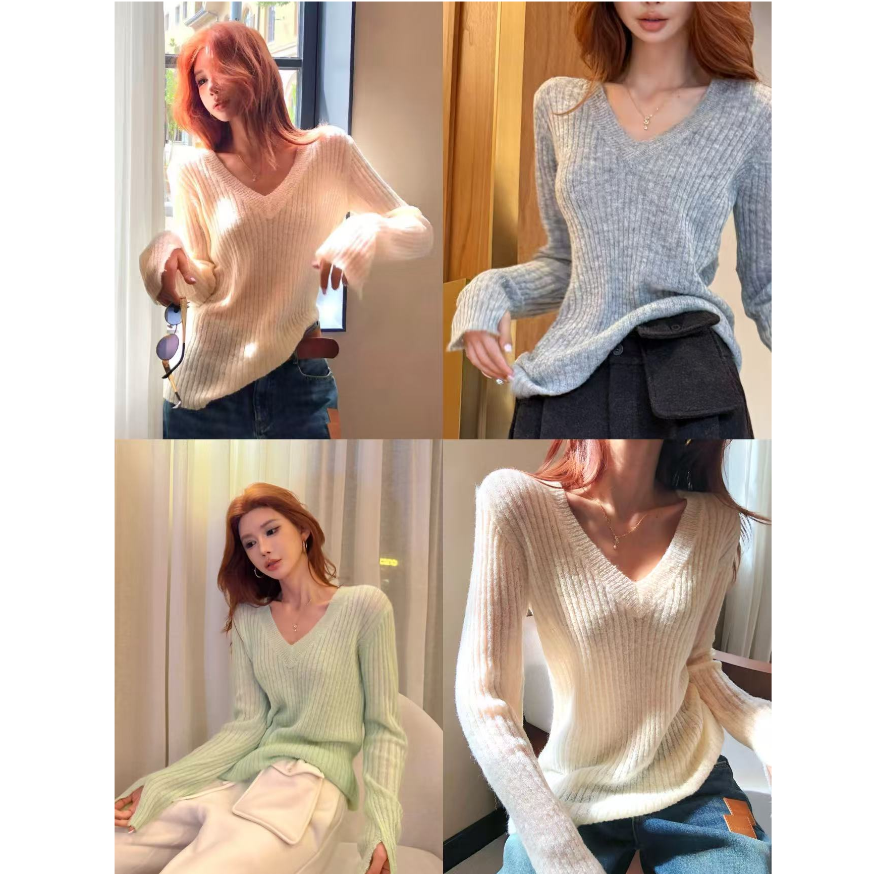 婉君Y【羊毛温柔氛围感】25秋冬原创羊毛混织”毛针织衫LWJ25D4M3591