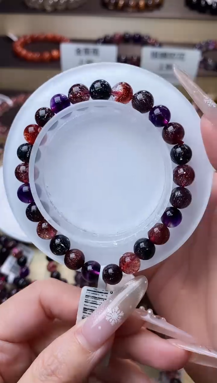 【闪购商品】水晶手链未镶嵌黑加仑超七7m+