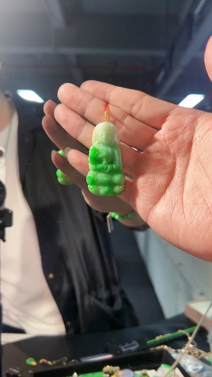 【闪购商品】翡翠颈饰18K金镶嵌缅料A货/支持复检/一件