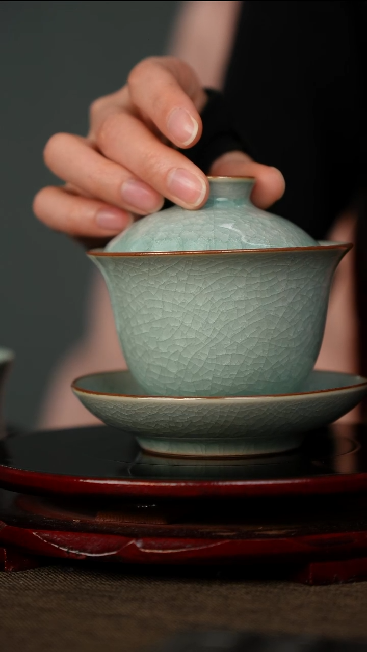 樊立 鱼鳞冰花 三才盖碗 