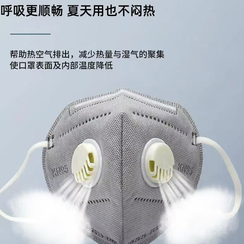 双阀KN95加厚防尘口罩头戴式无纺布防PM2.5焊接打磨专用独立包装