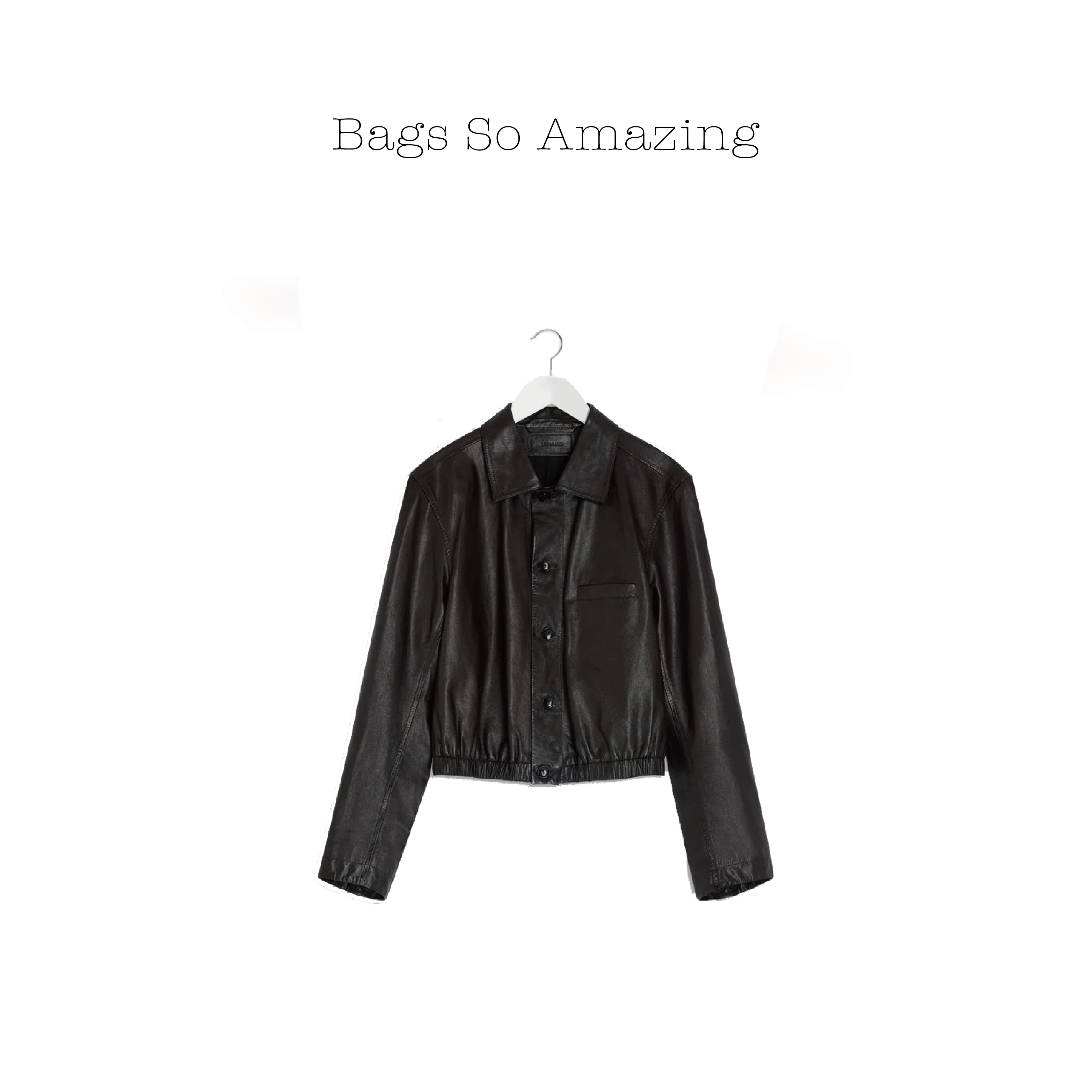 【包很顶】Soft Blouson宽身束腰设计意大利Montebello软牛皮皮夹克