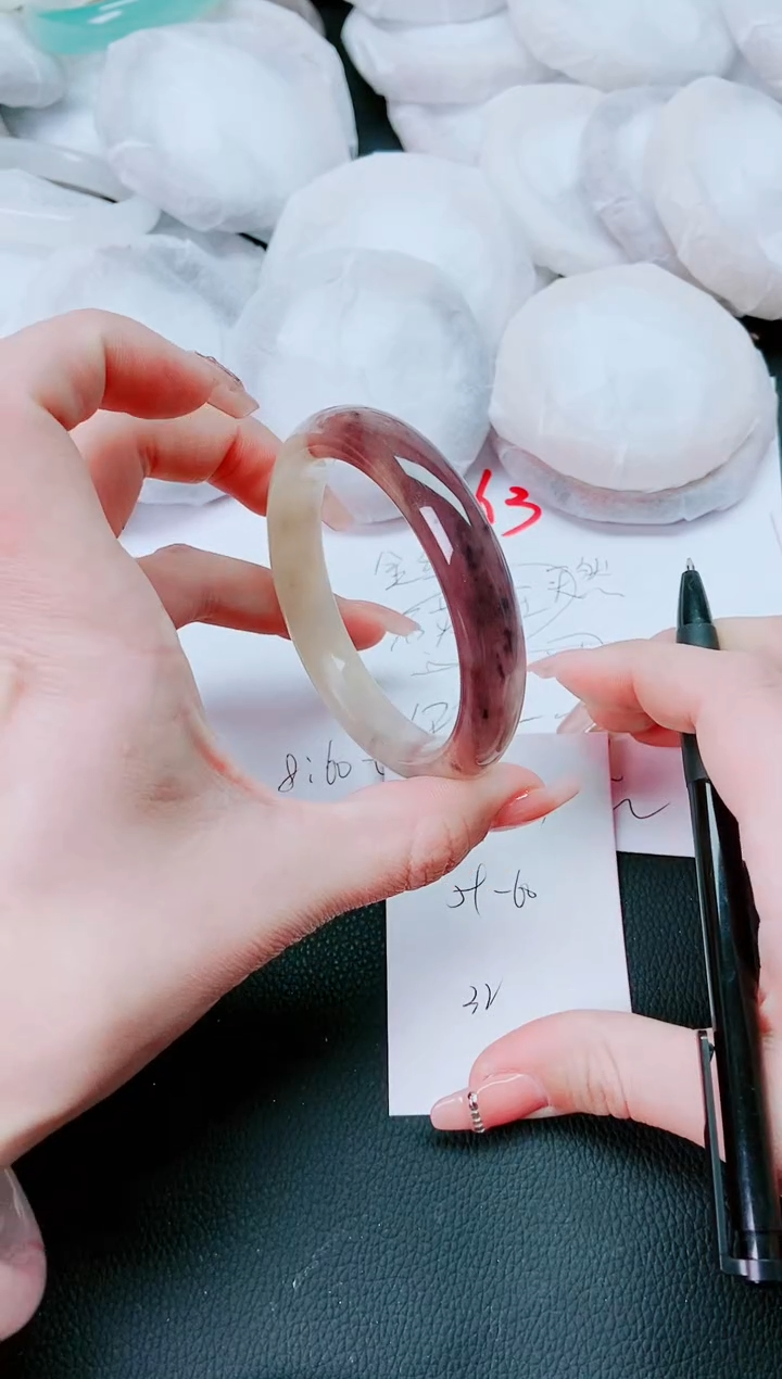 【闪购商品】石英质玉手镯未镶嵌J303-59-60