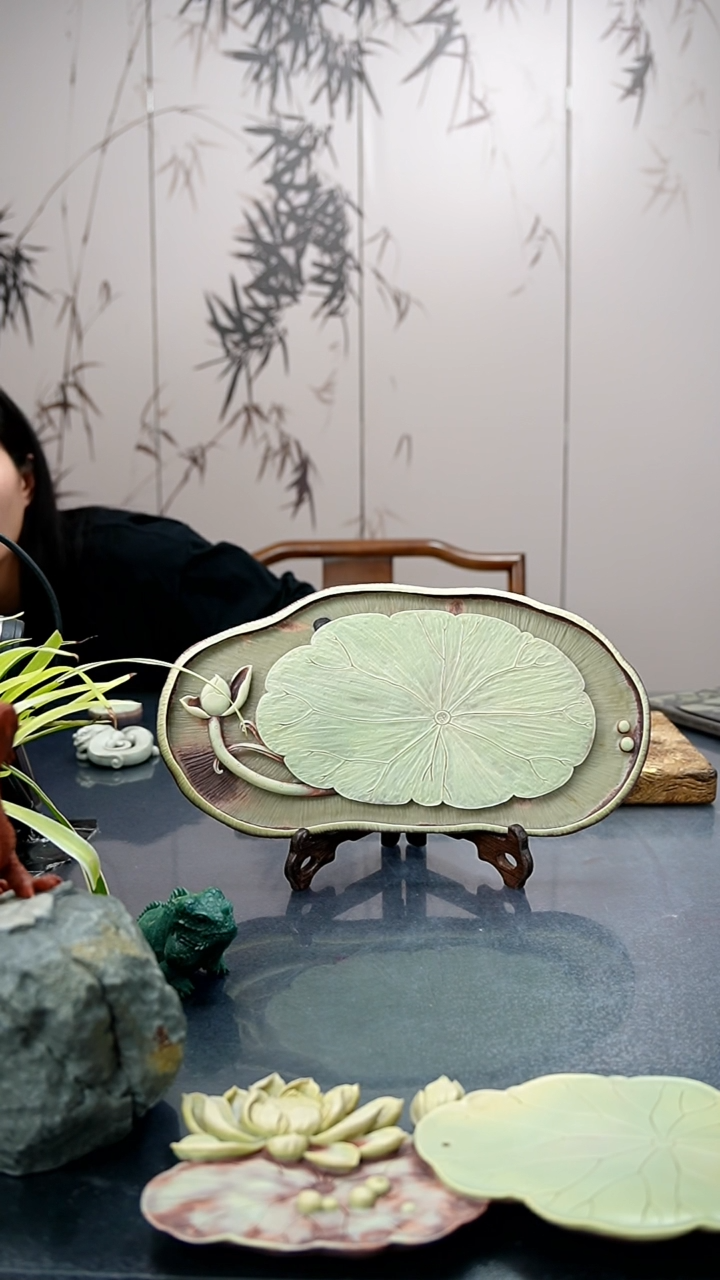 【闪购商品】30公分紫袍玉带荷花干泡