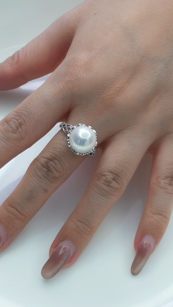 【闪购商品】淡水珍珠戒指银S925镶嵌淡水珍珠戒指