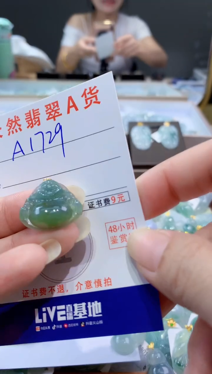 颈饰未镶嵌翡翠天然翡翠A货挂件 