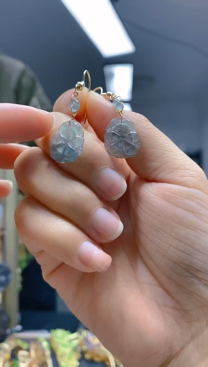 【闪购商品】翡翠耳饰合金216翡翠耳钩