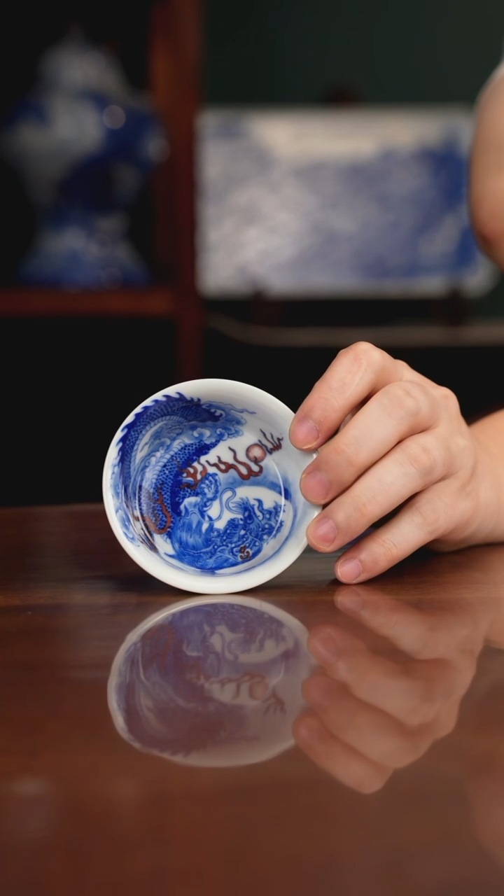 自成堂柴窑 龙杯