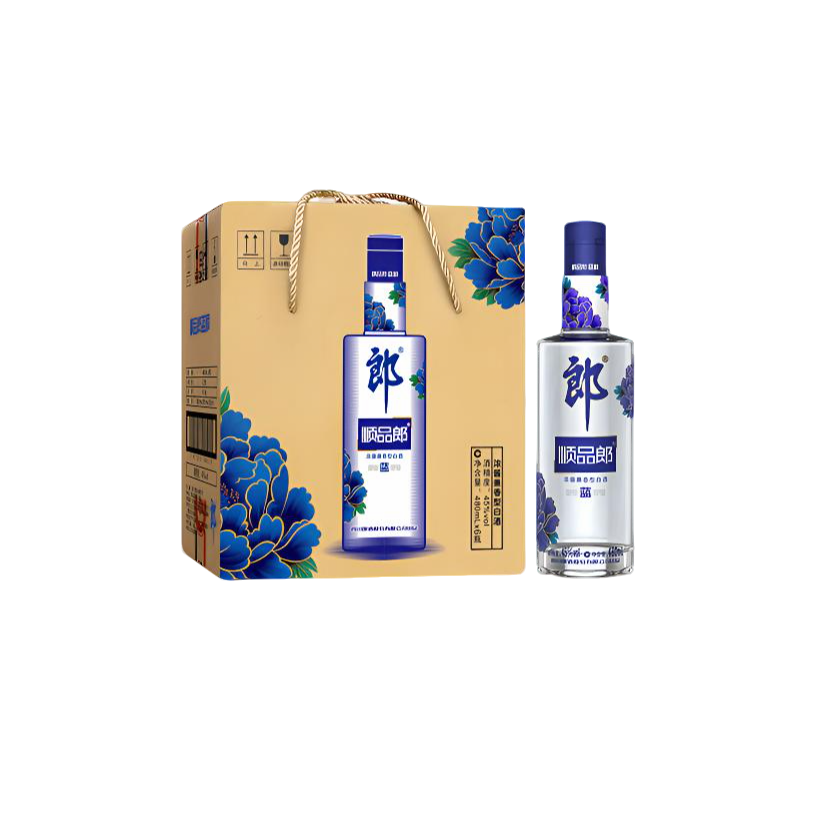 郎酒顺品郎蓝顺浓酱兼香型白酒纯粮酿造45度480ml*6