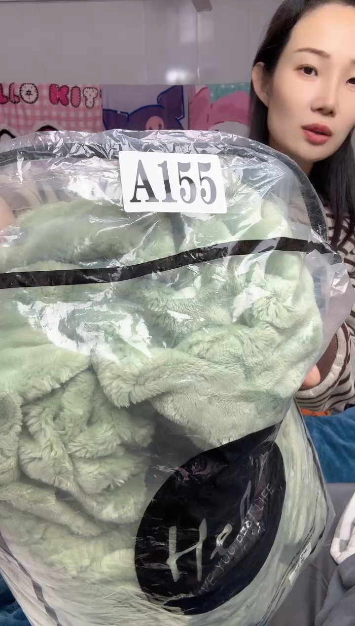 牛奶绒155一米五绿色床笠