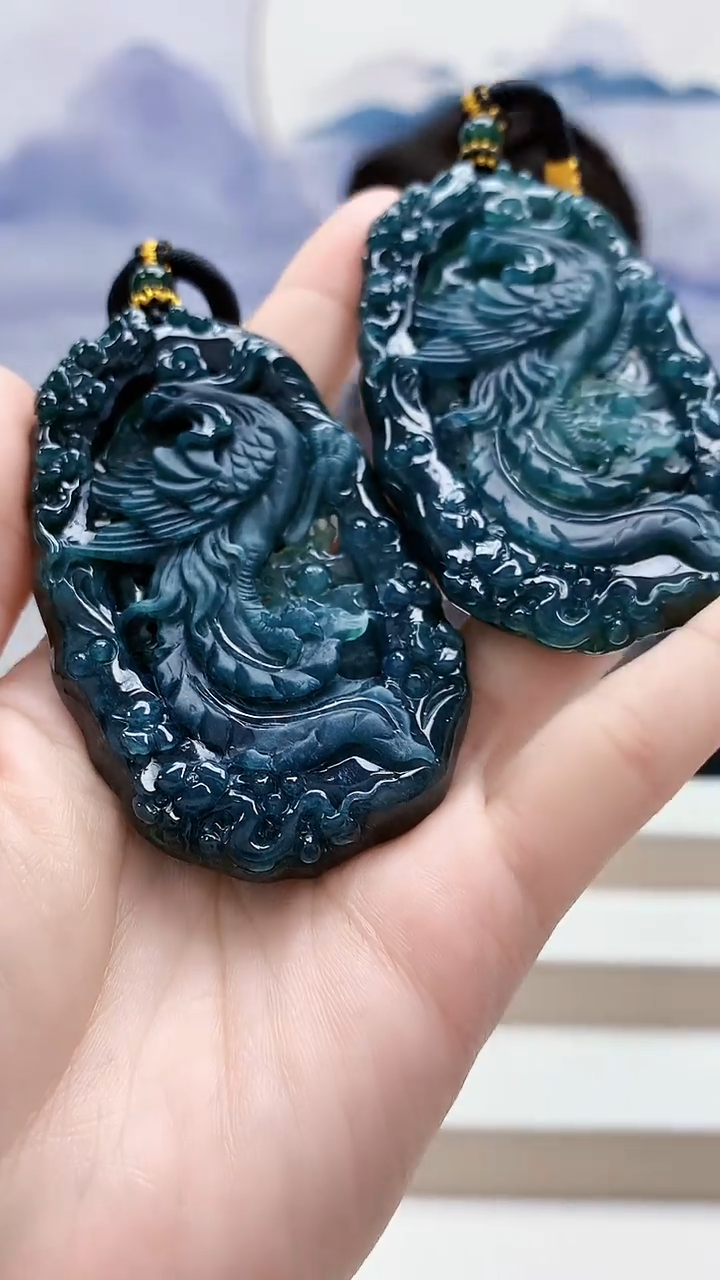 未镶嵌定制翡翠5060lr-毛货挂件43